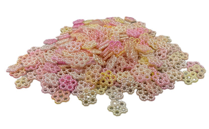 Multi Color Pearl Flower Shape Acrylic Spacer Beads for Beadable Pen Stylus Keychain Bracelet and more for Your DIY Creations