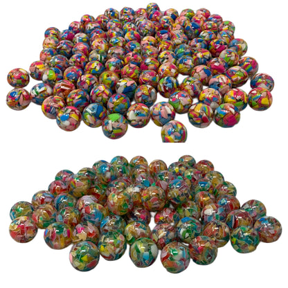 16mm Bubblegum Confetti with No Glitter Beads for Beadable Pen Stylus Keychain Bracelet and more for Your DIY Creations