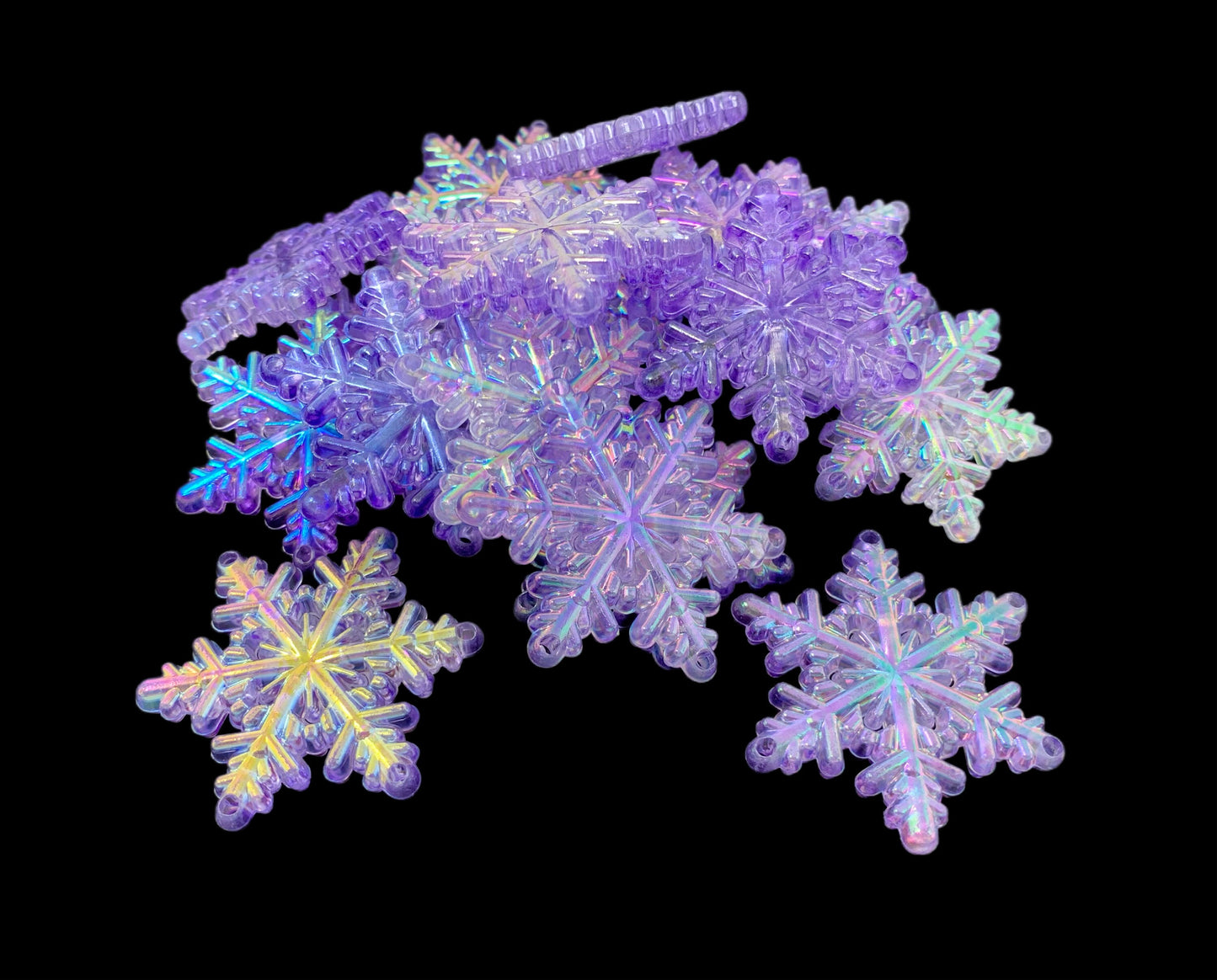 Winter Wonderland! 45mm Acrylic Snowflake Pendant or Ornament Style Flat Back for Christmas Decorations or Cruising Duck Game
