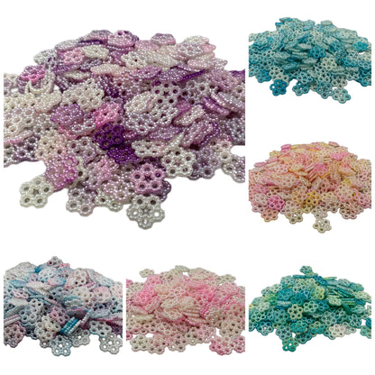 Multi Color Pearl Flower Shape Acrylic Spacer Beads for Beadable Pen Stylus Keychain Bracelet and more for Your DIY Creations