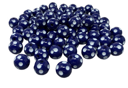 16mm Polka Dot Bubblegum Beads for Beadable Pen Stylus Keychain Bracelet and more for Your DIY Creations
