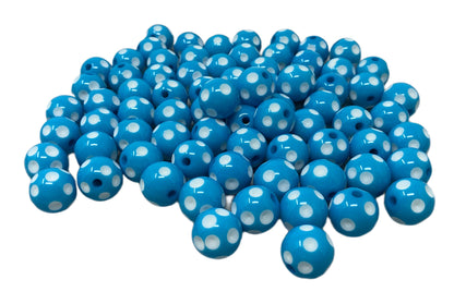 16mm Polka Dot Bubblegum Beads for Beadable Pen Stylus Keychain Bracelet and more for Your DIY Creations
