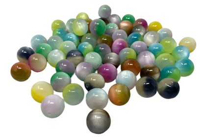 16mm Double Color Marble Like Beads Mix for Beadable Pen Stylus Keychain Bracelet and more for Your DIY Creations