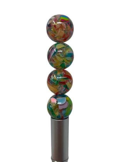 16mm Bubblegum Confetti with No Glitter Beads for Beadable Pen Stylus Keychain Bracelet and more for Your DIY Creations