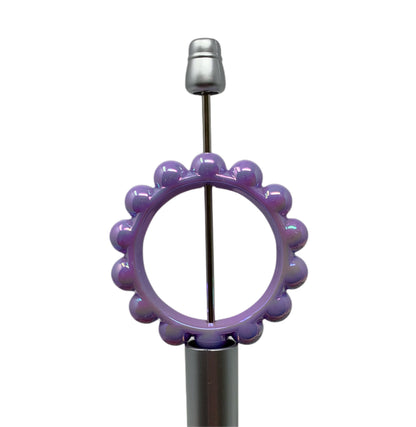 42mm Opaque Round Frame with Scalloped Edges for Beadable Pen Stylus Keychain Bracelet and more for Your DIY Creations