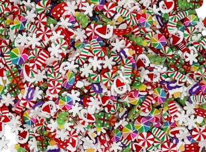 Polymer Clay Mixed Shape Christmas Clay Confetti Glitter Sprinkles for Beadable Snow Globe Pens, Christmas Accents, Slime, Decoden & More