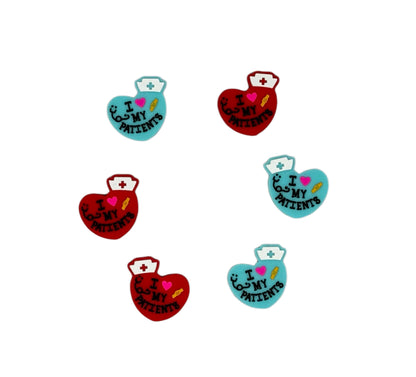 I Love My Patients Nurse Silicone Focal Bead for Beadable Pens, Stylus, Pencils, Keychains and More