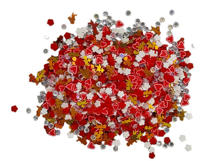 Valentine’s Day Cupid Mix Confetti Glitter Sprinkles for Beadable Snow Globe Pens, Slime, Decoden, Nail Art and More!
