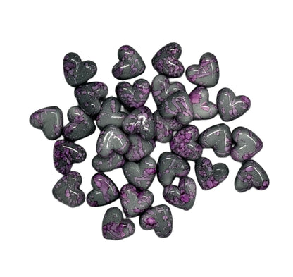 Acrylic Marble Heart Beads for Beadable Pen Stylus Keychain Bracelet and more for Your DIY Creations. Just in Time for Valentine’s Day!