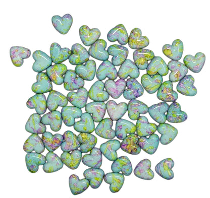 Acrylic Marble Heart Beads for Beadable Pen Stylus Keychain Bracelet and more for Your DIY Creations. Just in Time for Valentine’s Day!