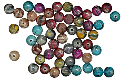 16mm or 20mm Acrylic Marble Effect Beads for Beadable Pen Stylus Keychain Bracelet and more for Your DIY Creations.
