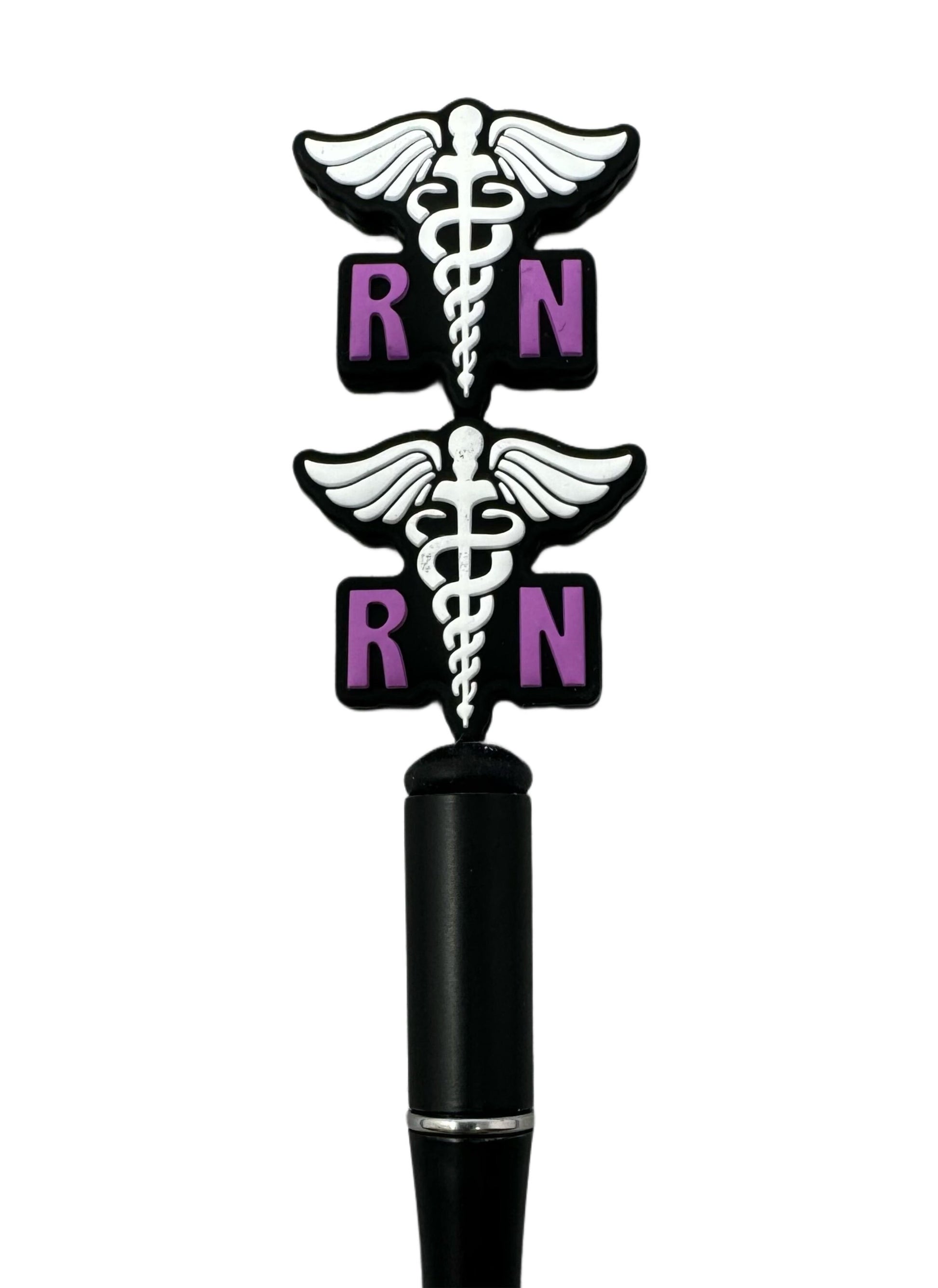 RN Registered Nurse Silicone Focal Bead for Beadable Pens, Stylus, Pencils, Keychains and More