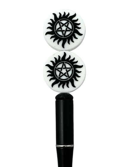 Supernatural Symbol Silicone Focal Bead for Beadable Pens, Stylus, Pencils, Keychains and More