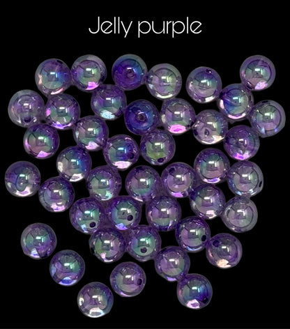 14mm Super Shiny Acrylic Bead Mix with Aurora Borealis AB Coating for Beadable Pen Stylus Keychain Bracelet and more for Your DIY Creations