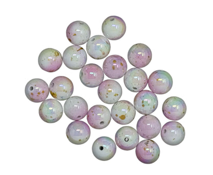 16mm Acrylic Gold Veining Double and Triple Color Beads for Beadable Pen Stylus Keychain Bracelet and more for Your DIY Creations