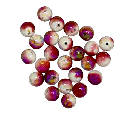 16mm Acrylic Gold Veining Double and Triple Color Beads for Beadable Pen Stylus Keychain Bracelet and more for Your DIY Creations