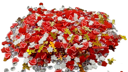 Valentine’s Day Cupid Mix Confetti Glitter Sprinkles for Beadable Snow Globe Pens, Slime, Decoden, Nail Art and More!