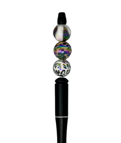 16mm Acrylic Animal Print Bead Mix with Aurora Borealis Coating for Beadable Pen Stylus Keychain Bracelet and More!