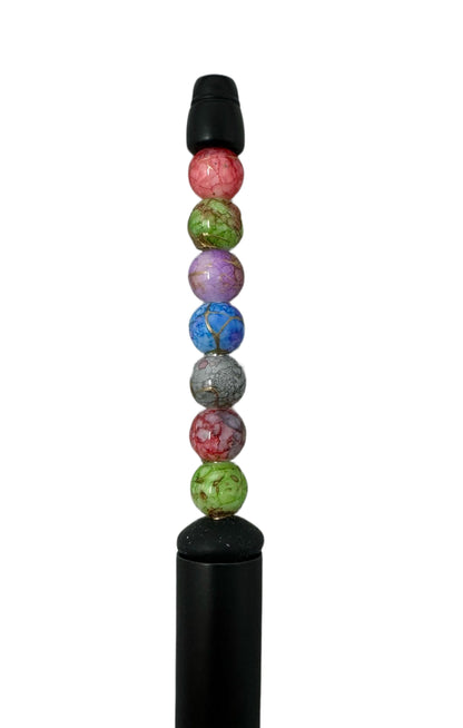 8mm Marble Effect with Gold Veining Acrylic Beads for Beadable Pen Stylus Keychain Bracelet and more for Your DIY Creations.