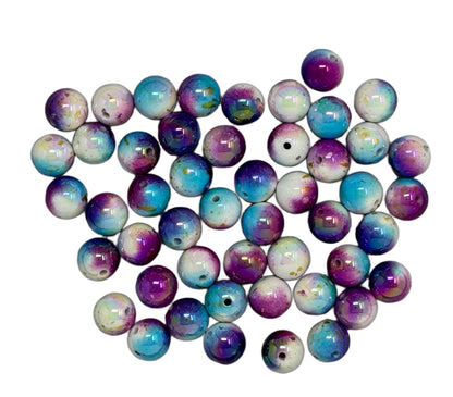 16mm Acrylic Gold Veining Double and Triple Color Beads for Beadable Pen Stylus Keychain Bracelet and more for Your DIY Creations