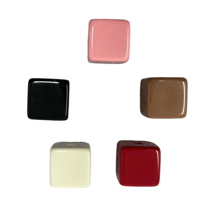 Solid Pink and Red Mix Acrylic Square or Cube Beads for Beadable Pen Stylus Keychain Bracelet and more for Your DIY Creations.