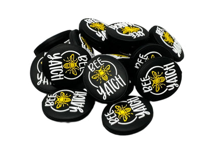 Bee Yatch Silicone Focal Bead for Beadable Pens, Stylus, Pencils, Keychains and More.