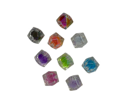 Double Layer Pointed Cube or Diamond Shape Acrylic Bead Mix for Beadable Pen Stylus Keychain Bracelet and more for Your DIY Creations