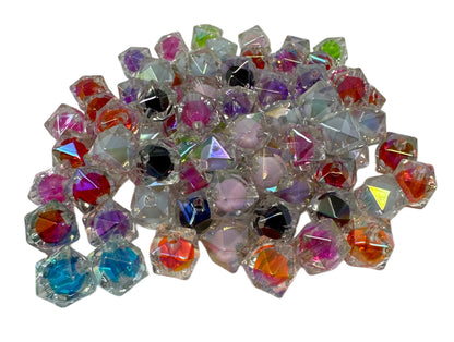 Double Layer Pointed Cube or Diamond Shape Acrylic Bead Mix for Beadable Pen Stylus Keychain Bracelet and more for Your DIY Creations