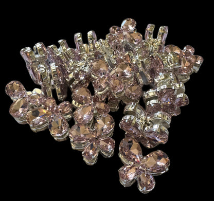 Gorgeous 21mm Rhinestone and Metal Butterfly Beads for Bracelets, Earrings, Necklace and More!
