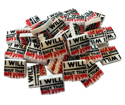 I Will Shut That Shit Down Walking Dead Negan with Lucile Focal Bead for Beadable Pens, Stylus, Pencils, Keychains and More