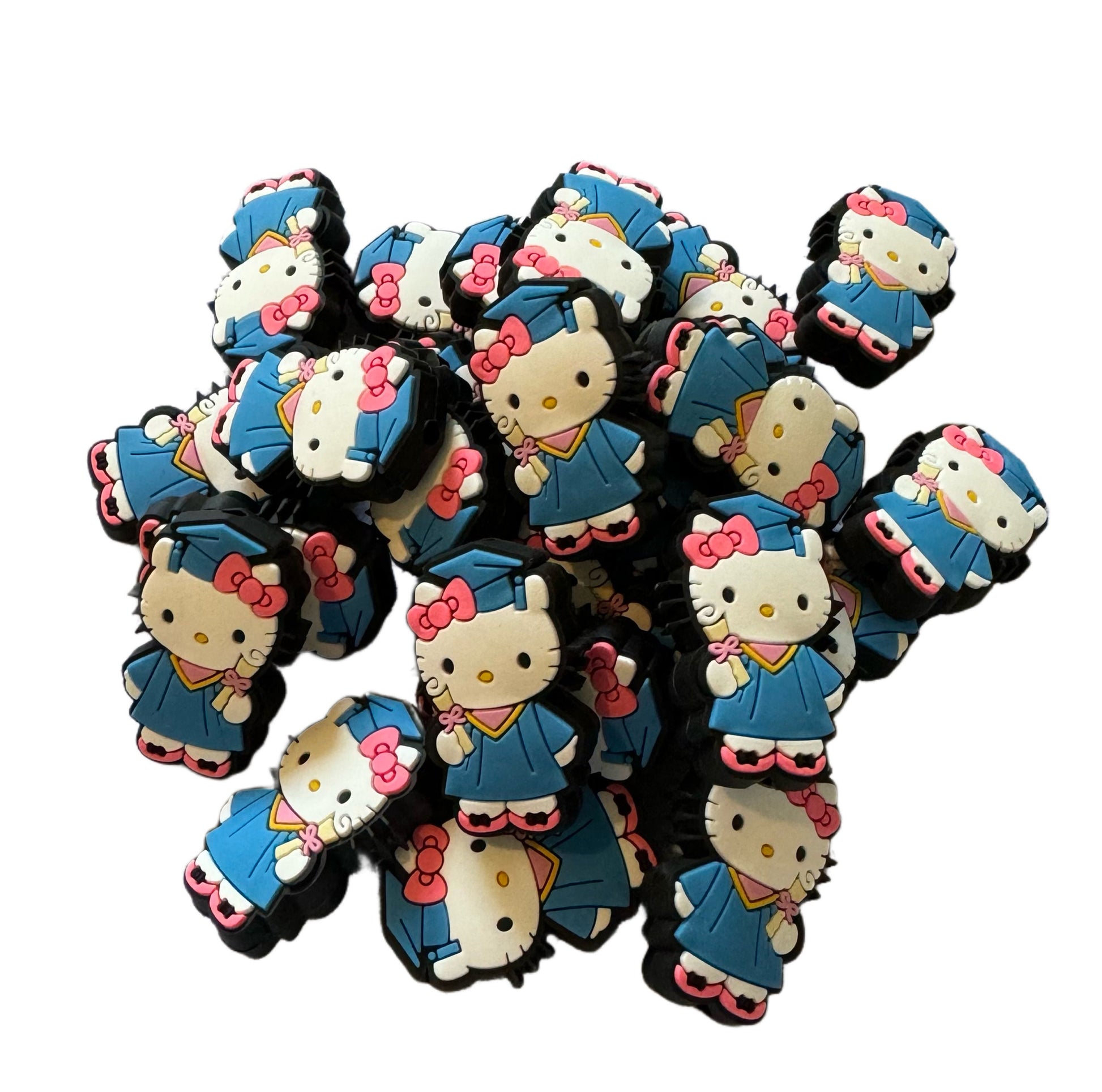 Graduation Hello Kitty with Diploma Focal Bead for Beadable Pens, Stylus, Pencils, Keychains and More