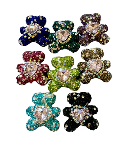 Gorgeous 30mm Pave Rhinestone and Clay Bear Beads for Beadable Pen Stylus Keychain Bracelet Earrings and More