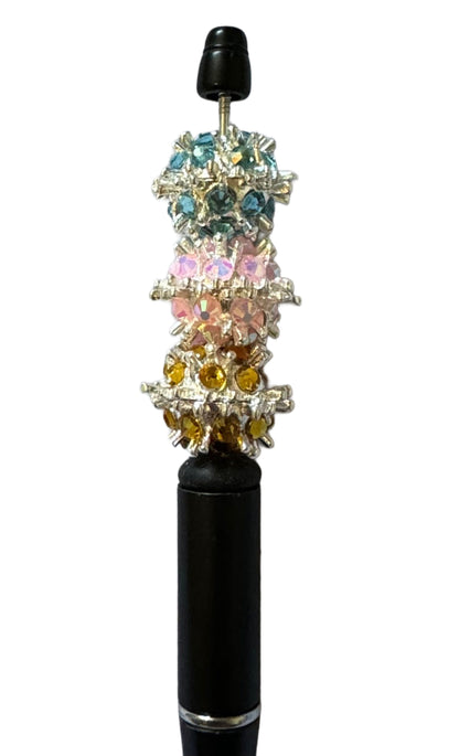 Fancy Metal Spike Beads Mix with Rhinestones for Beadable Pen Stylus Keychain Bracelet and more for Your DIY Creations