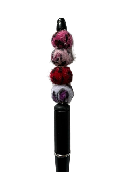 13mm Slightly Fuzzy or Furry Animal Print Beads Mix for Beadable Pen Stylus Keychain Bracelet and more for Your DIY Creations