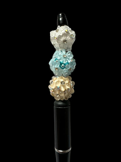 Gorgeous 19mm Acrylic Flower Beads with Centre Rhinestone for Beadable Pen Stylus Keychain Bracelet Earrings and More