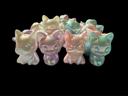 Adorable Cat and Frenchie Dog Bead Mix for Beadable Pen Stylus Keychain Bracelet and more for Your DIY Creations.