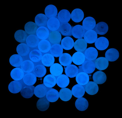 Glow Magic! 10 Pieces of 20mm Luminous Glitter Galaxy Acrylic Beads for Beadable Pen Stylus Keychain and more of Your DIY Creations