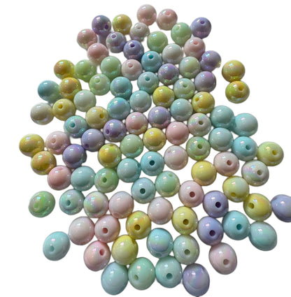 Glow Magic! 10 Pieces of 16mm Luminous Pastel Acrylic Beads for Beadable Pen Stylus Keychain and more of Your DIY Creations