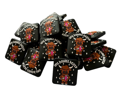 One Boujee Heifer with Cute Cow and Pink Mug Focal Bead for Beadable Pens, Stylus, Pencils, Keychains and More
