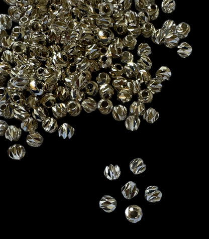 25 Pieces 6mm White Silver Metal Spacer Beads With Pattern for Beadable Pen Stylus Keychain Bracelet and more for Your DIY Creations!