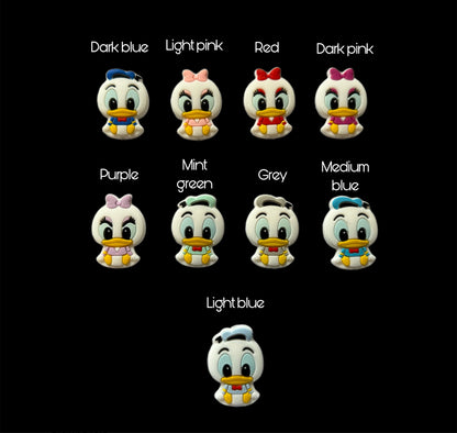 So Cute Baby Duck with Hat or Bow Silicone Focal Bead for Beadable Pens, Stylus, Pencils, Keychains and More