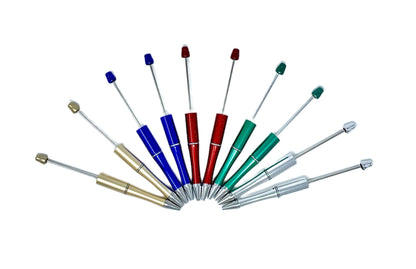 Christmas Colors Beadable Plastic Pen Blank for Your DIY Creations with Beads Focals Rhinestones Spacers Refills Sold Separately