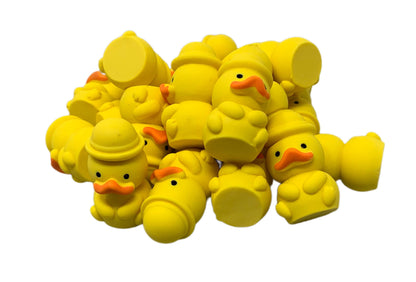 3D Duck in a Bowler Hat Resin Rubber Duckie Style Cabochon Charm DYI Phone Cases Scrapbook Hair Accessory Bracelet Decorative Cruising Ducks