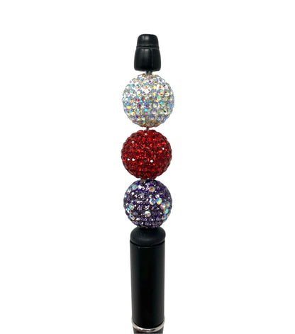 Gorgeous 16mm Pave Rhinestone and Clay Beads for Beadable Pen Stylus Keychain Bracelet Earrings and More. So Many Colors to Choose From!