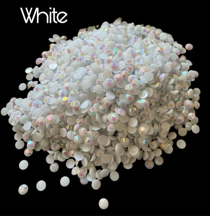 1,000 Pieces 4mm SS16 Jelly Resin Rhinestones Non-Hotfix Flatback. So Many AB Colors Available for Your DYI Projects, Nail Art and More!