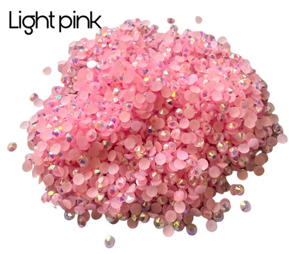 1,000 Pieces 4mm SS16 Jelly Resin Rhinestones Non-Hotfix Flatback. So Many AB Colors Available for Your DYI Projects, Nail Art and More!