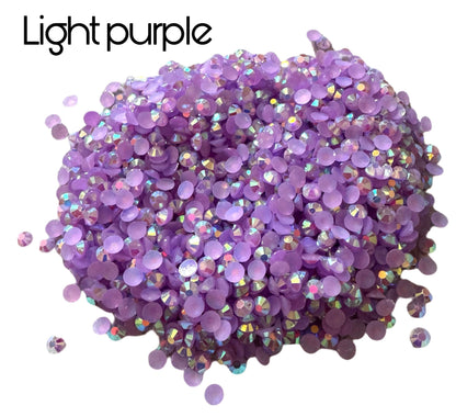 1,000 Pieces 4mm SS16 Jelly Resin Rhinestones Non-Hotfix Flatback. So Many AB Colors Available for Your DYI Projects, Nail Art and More!