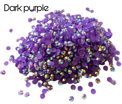 1,000 Pieces 4mm SS16 Jelly Resin Rhinestones Non-Hotfix Flatback. So Many AB Colors Available for Your DYI Projects, Nail Art and More!