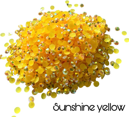 1,000 Pieces 4mm SS16 Jelly Resin Rhinestones Non-Hotfix Flatback. So Many AB Colors Available for Your DYI Projects, Nail Art and More!