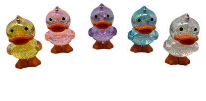 High Quality 3D Acrylic Duck Pendant Rubber Duckie Style for Keychains, Ornaments and More! Decorative Cruising Ducks